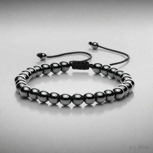 Hematite stone bracelet (adjustable)