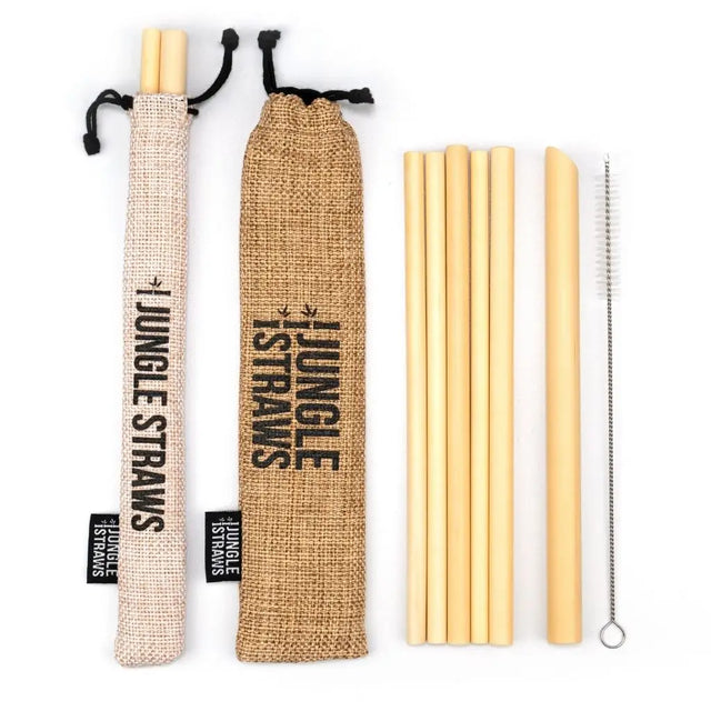 Reusable Bamboo Straw Set