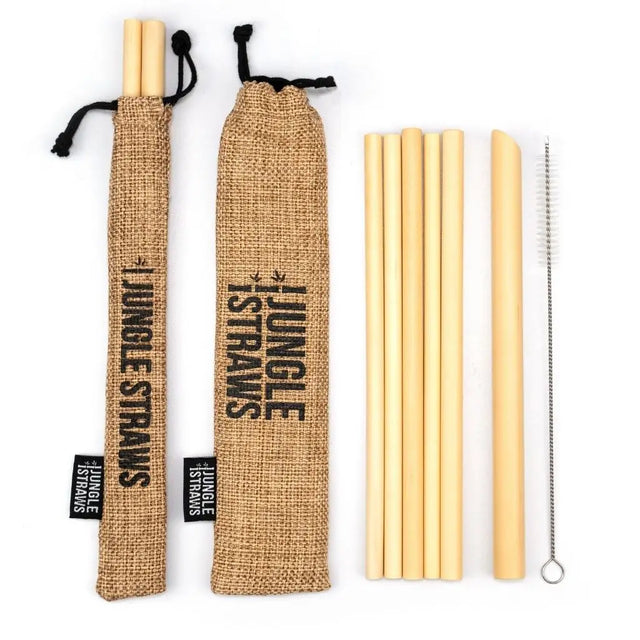 Reusable Bamboo Straw Set