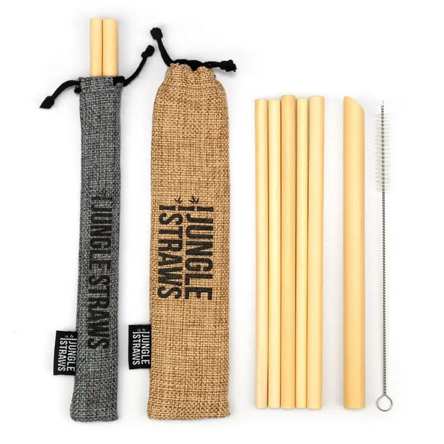 Reusable Bamboo Straw Set