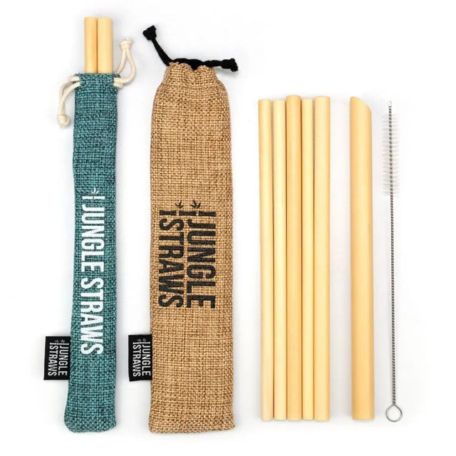 Reusable Bamboo Straw Set