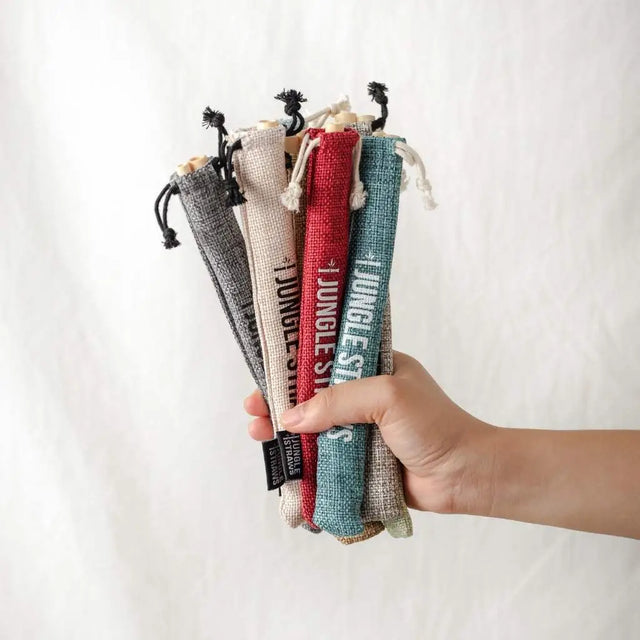 Gjenbrukbart bambussugerørsett