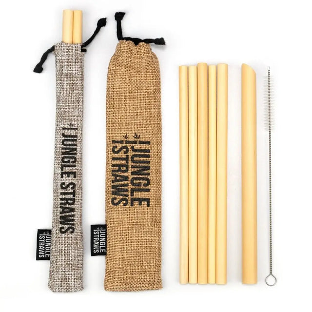 Reusable Bamboo Straw Set