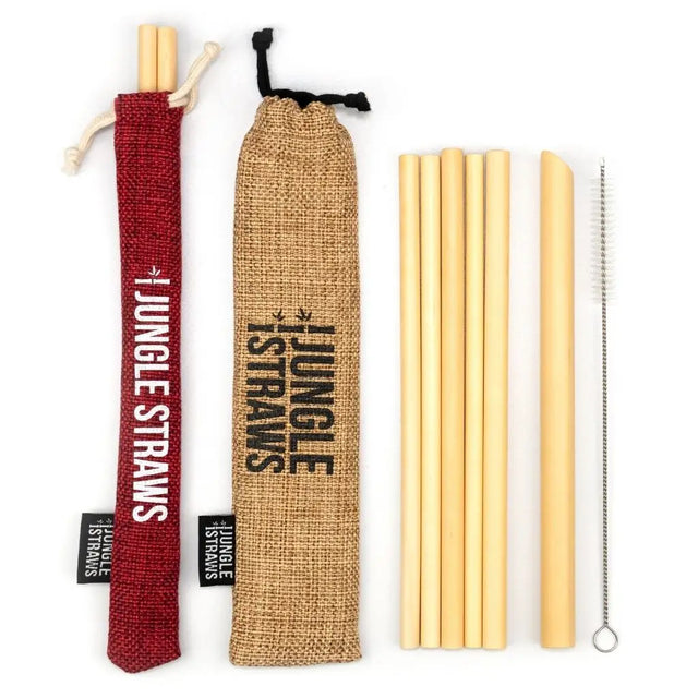 Reusable Bamboo Straw Set